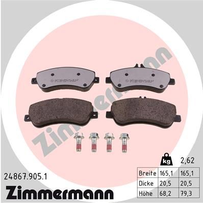 Brake Pad Set, disc brake ZIMMERMANN 24867.905.1