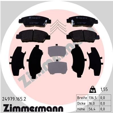Brake Pad Set, disc brake ZIMMERMANN 24979.165.2