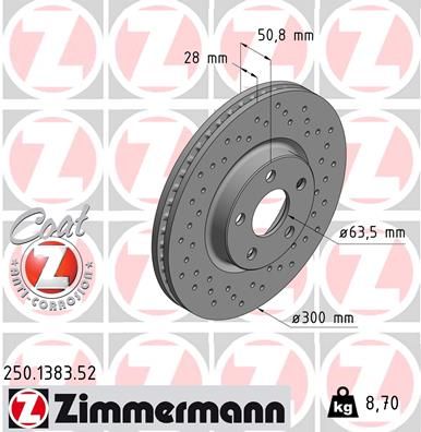 ZIMMERMANN 250.1383.52 Brake Disc