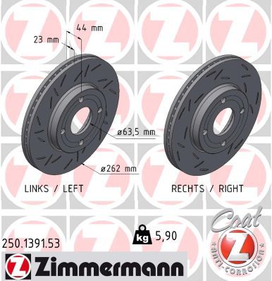 Brake Disc ZIMMERMANN 250.1391.53
