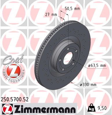 ZIMMERMANN 250.5700.52 Brake Disc