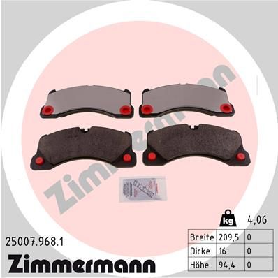 Brake Pad Set, disc brake ZIMMERMANN 25007.968.1