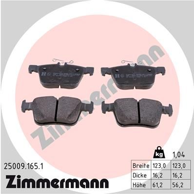 ZIMMERMANN 25009.165.1 Brake Pad Set, disc brake