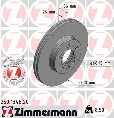 ZIMMERMANN 250.1346.20 Brake Disc