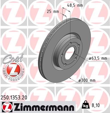 ZIMMERMANN 250.1353.20 Brake Disc