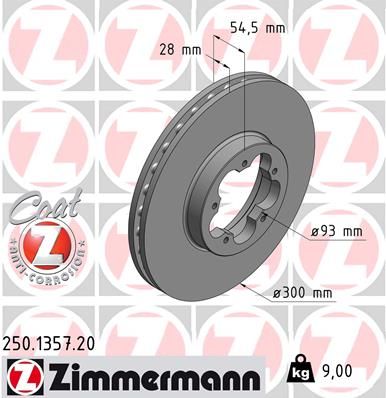 ZIMMERMANN 250.1357.20 Brake Disc