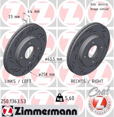 Brake Disc ZIMMERMANN 250.1363.53
