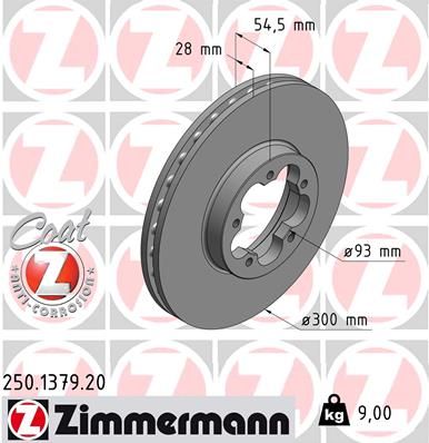 ZIMMERMANN 250.1379.20 Brake Disc
