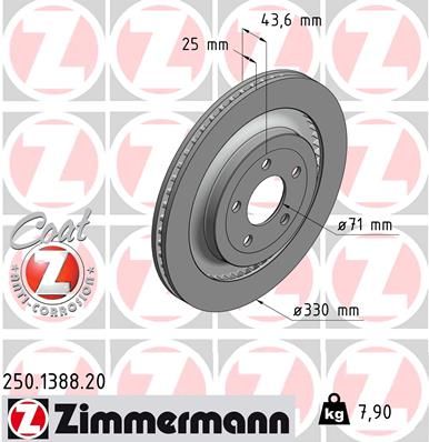 Brake Disc ZIMMERMANN 250.1388.20