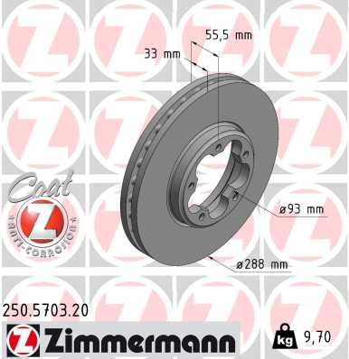 ZIMMERMANN 250.5703.20 Brake Disc