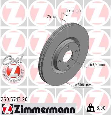 Brake Disc ZIMMERMANN 250.5713.20