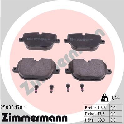 Brake Pad Set, disc brake ZIMMERMANN 25085.170.1