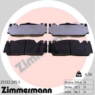 ZIMMERMANN 25133.205.1 Brake Pad Set, disc brake