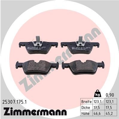 Brake Pad Set, disc brake ZIMMERMANN 25307.175.1