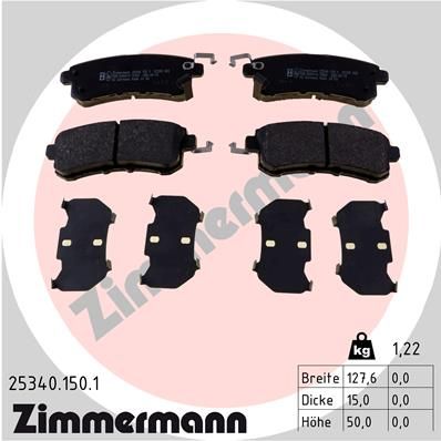 ZIMMERMANN 25340.150.1 Brake Pad Set, disc brake