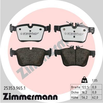 Brake Pad Set, disc brake ZIMMERMANN 25353.965.1