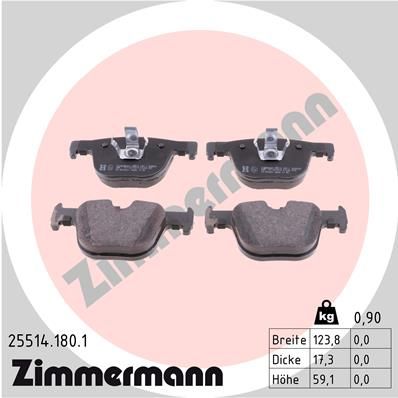 ZIMMERMANN 25514.180.1 Brake Pad Set, disc brake