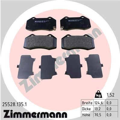 ZIMMERMANN 25528.135.1 Brake Pad Set, disc brake
