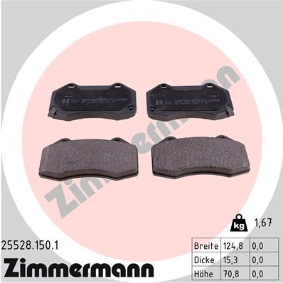 ZIMMERMANN 25528.150.1 Brake Pad Set, disc brake