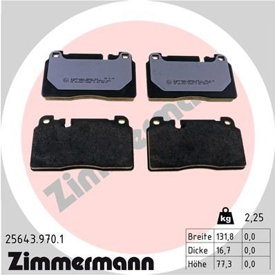Brake Pad Set, disc brake ZIMMERMANN 25643.970.1