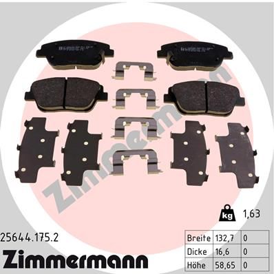 ZIMMERMANN 25644.175.2 Brake Pad Set, disc brake
