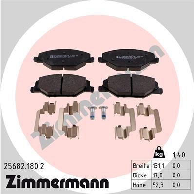 ZIMMERMANN 25682.180.2 Brake Pad Set, disc brake