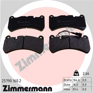 ZIMMERMANN 25790.160.2 Brake Pad Set, disc brake