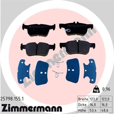 ZIMMERMANN 25798.155.1 Brake Pad Set, disc brake