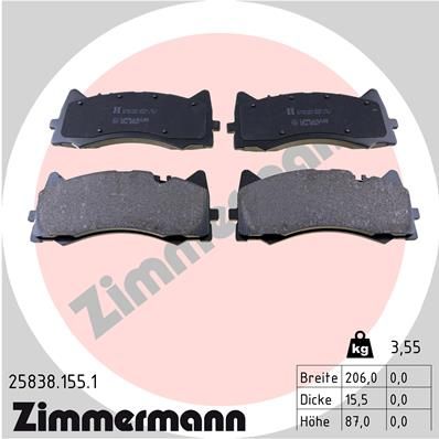 Brake Pad Set, disc brake ZIMMERMANN 25838.155.1