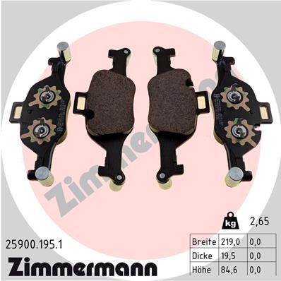 Brake Pad Set, disc brake ZIMMERMANN 25900.195.1