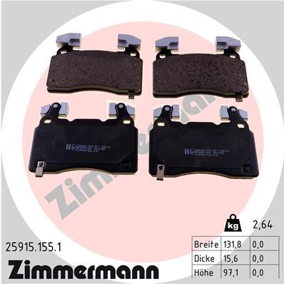 ZIMMERMANN 25915.155.1 Brake Pad Set, disc brake