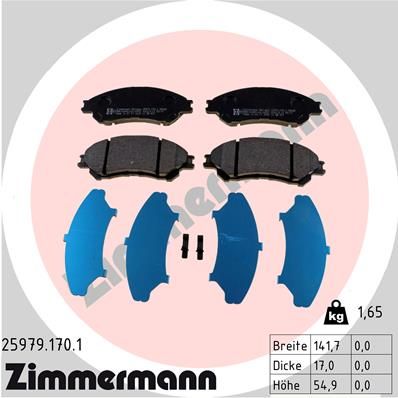 ZIMMERMANN 25979.170.1 Brake Pad Set, disc brake