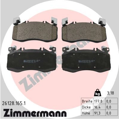 Brake Pad Set, disc brake ZIMMERMANN 26128.165.1