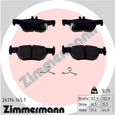 ZIMMERMANN 26174.145.1 Brake Pad Set, disc brake