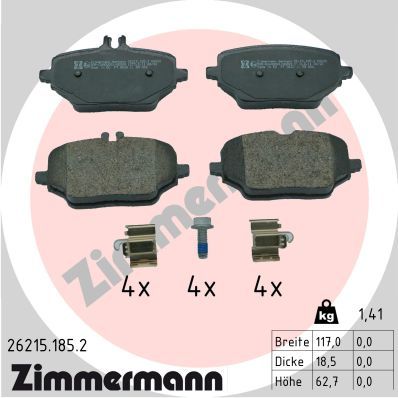 Brake Pad Set, disc brake ZIMMERMANN 26215.185.2