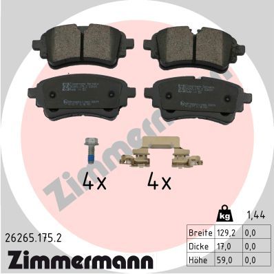ZIMMERMANN 26265.175.2 Brake Pad Set, disc brake