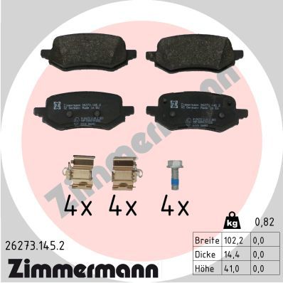 ZIMMERMANN 26273.145.2 Brake Pad Set, disc brake
