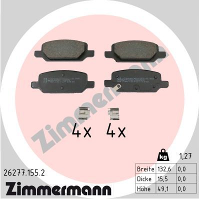 ZIMMERMANN 26277.155.2 Brake Pad Set, disc brake