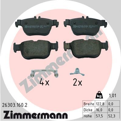 ZIMMERMANN 26303.160.2 Brake Pad Set, disc brake
