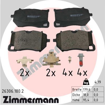 Brake Pad Set, disc brake ZIMMERMANN 26306.180.2