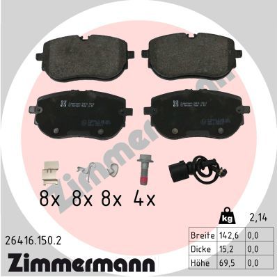 Brake Pad Set, disc brake ZIMMERMANN 26416.150.2