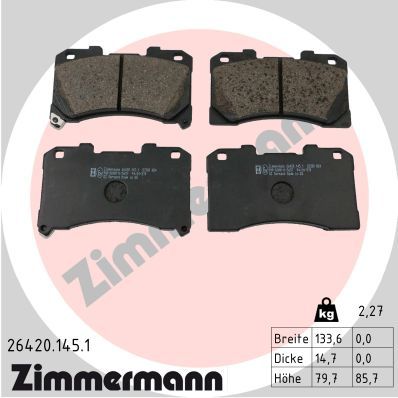 Brake Pad Set, disc brake ZIMMERMANN 26420.145.1