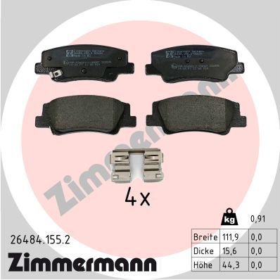 Brake Pad Set, disc brake ZIMMERMANN 26484.155.2