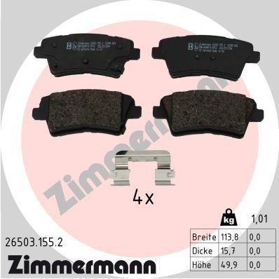 ZIMMERMANN 26503.155.2 Brake Pad Set, disc brake