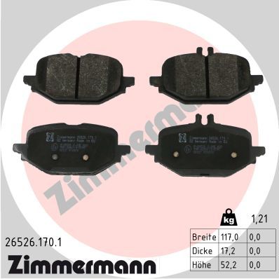ZIMMERMANN 26526.170.1 Brake Pad Set, disc brake
