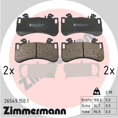 ZIMMERMANN 26549.150.1 Brake Pad Set, disc brake