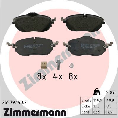 ZIMMERMANN 26579.190.2 Brake Pad Set, disc brake