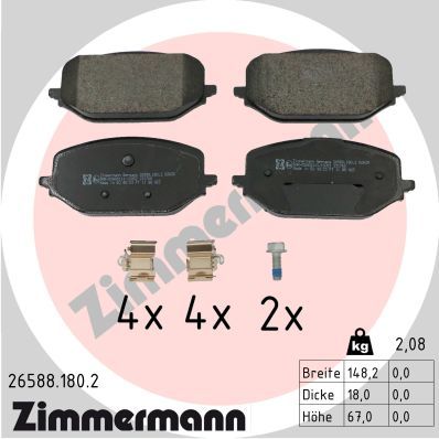 ZIMMERMANN 26588.180.2 Brake Pad Set, disc brake