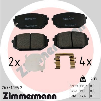 ZIMMERMANN 26731.195.2 Brake Pad Set, disc brake