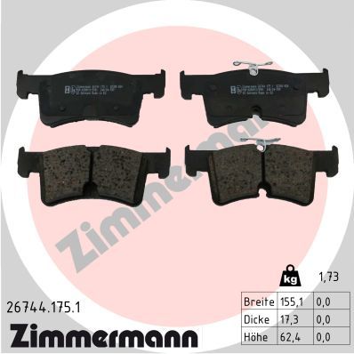 ZIMMERMANN 26744.175.1 Brake Pad Set, disc brake